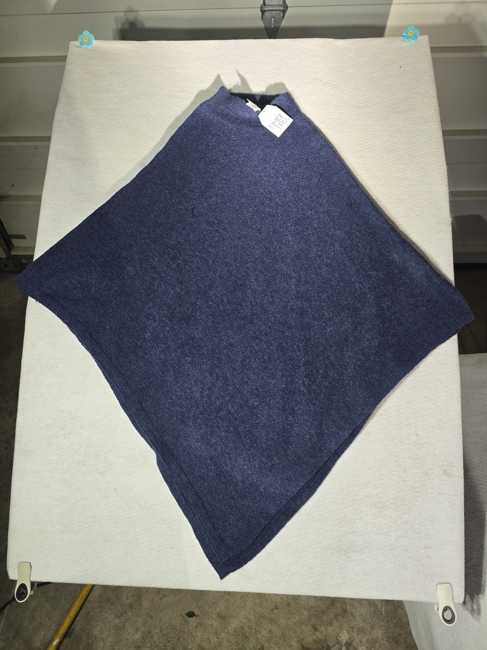 Time and Tru Women's Navy Crewneck Poncho